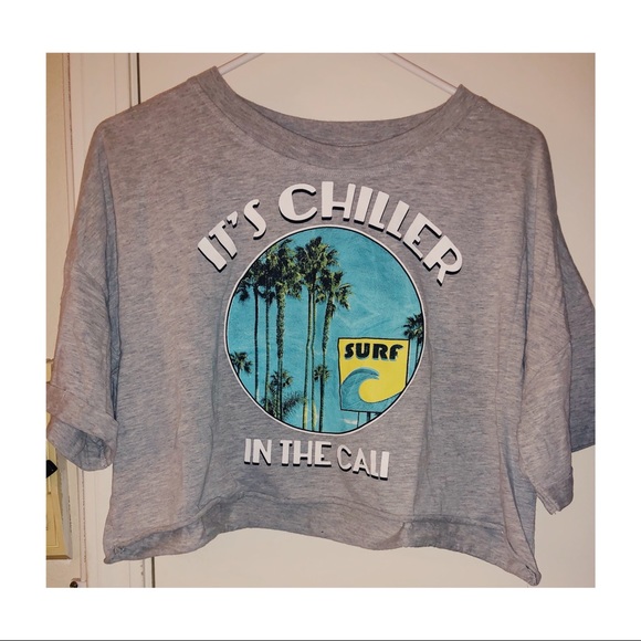 Graphic Cali Crop Top - Picture 1 of 1